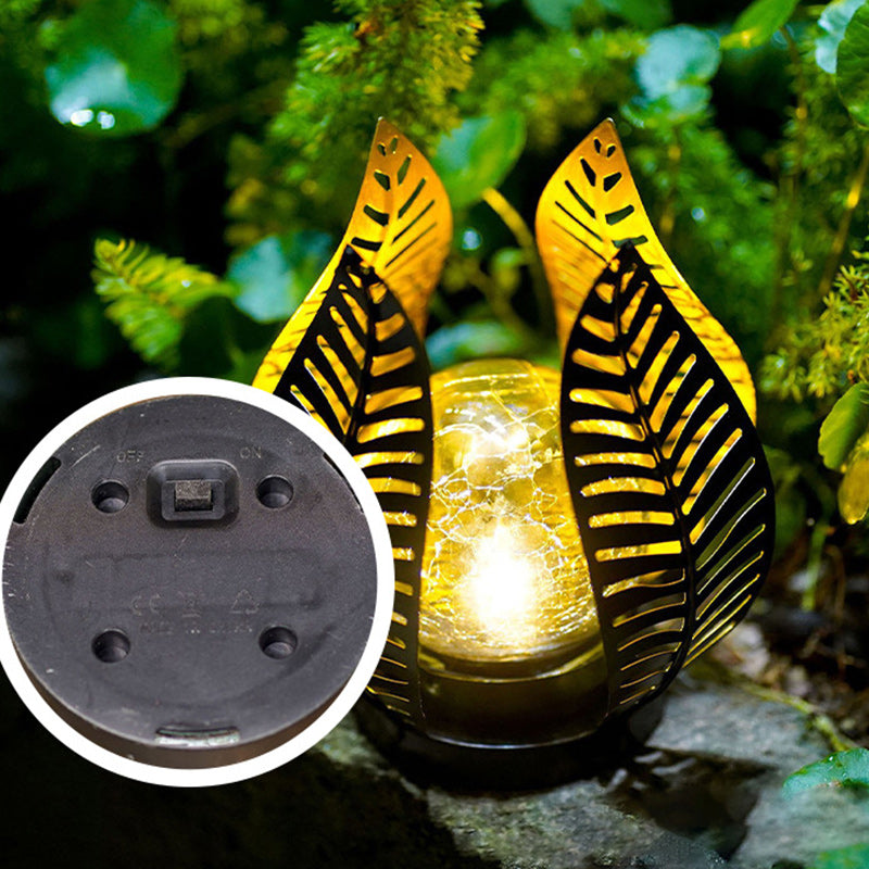 Leaf Iron Plastic Landscape Outdoor Light