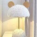 Dome Iron Fabric Stone Table Lamp