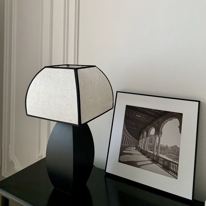 Drum Iron Fabric Living Table Lamp
