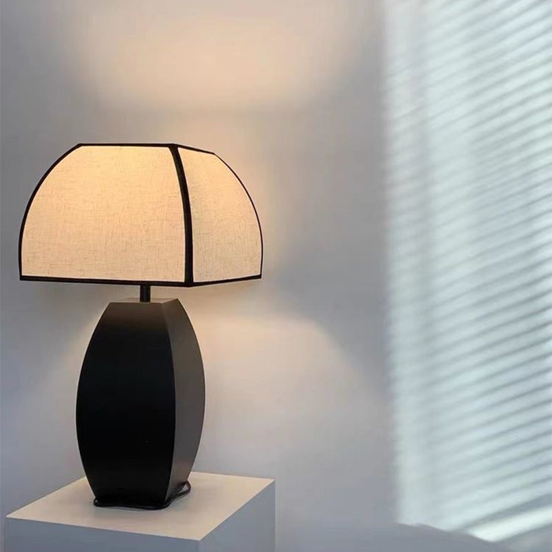 Drum Iron Fabric Living Table Lamp