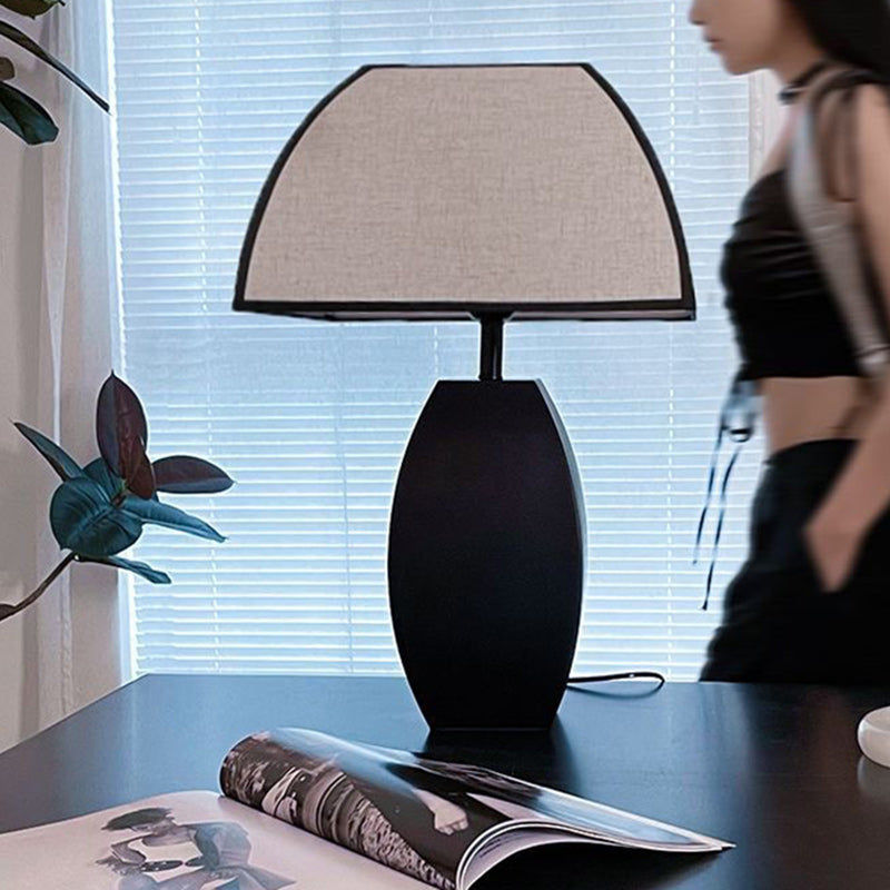 Drum Iron Fabric Living Table Lamp