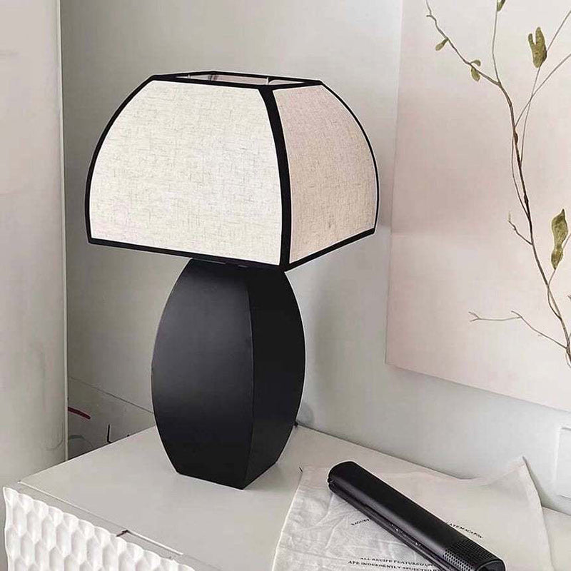 Drum Iron Fabric Living Table Lamp