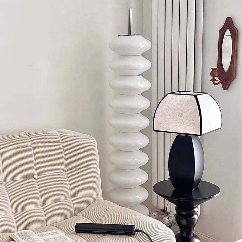 Drum Iron Fabric Living Table Lamp