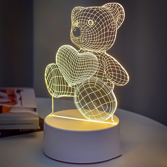 Rectangular Acrylic Living Room Table Lamp