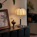 Dome Wood Iron Fabric Table Lamp