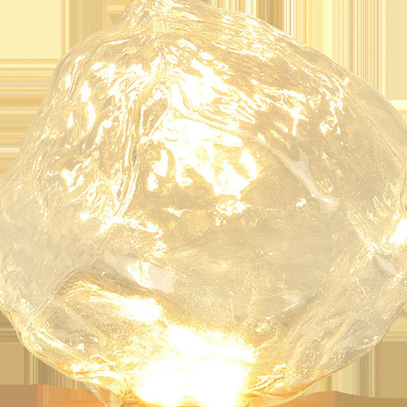 Trapezoid Plastic Glass Living Table Lamp