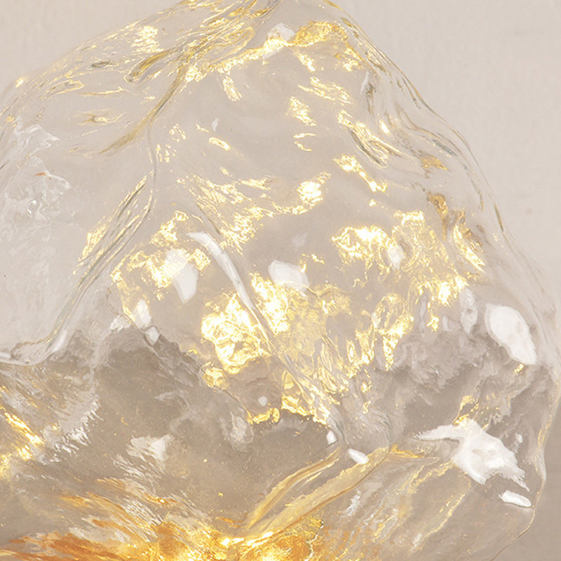Trapezoid Plastic Glass Living Table Lamp