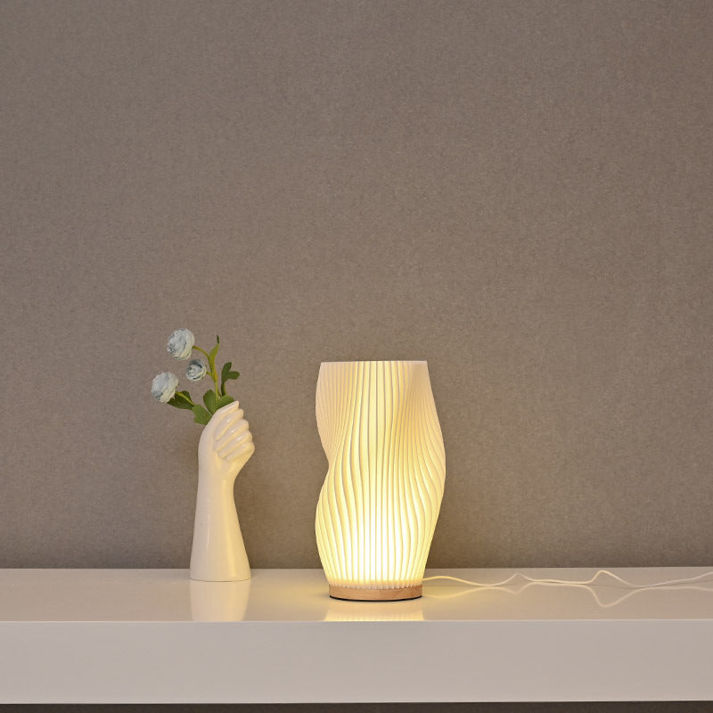Column Plastic Living Room Table Lamp