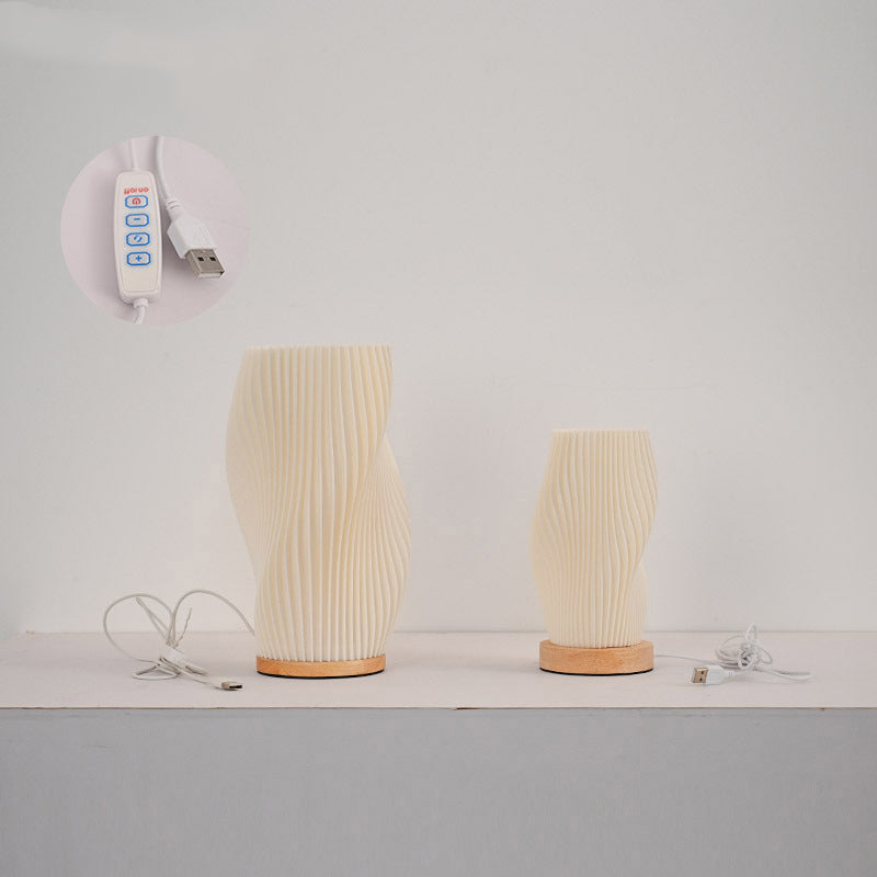 Column Plastic Living Room Table Lamp