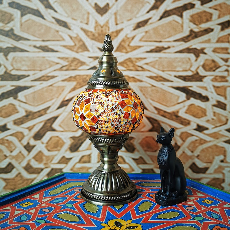 Oval Glass Iron Living Table Lamp