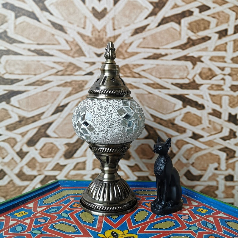Oval Glass Iron Living Table Lamp