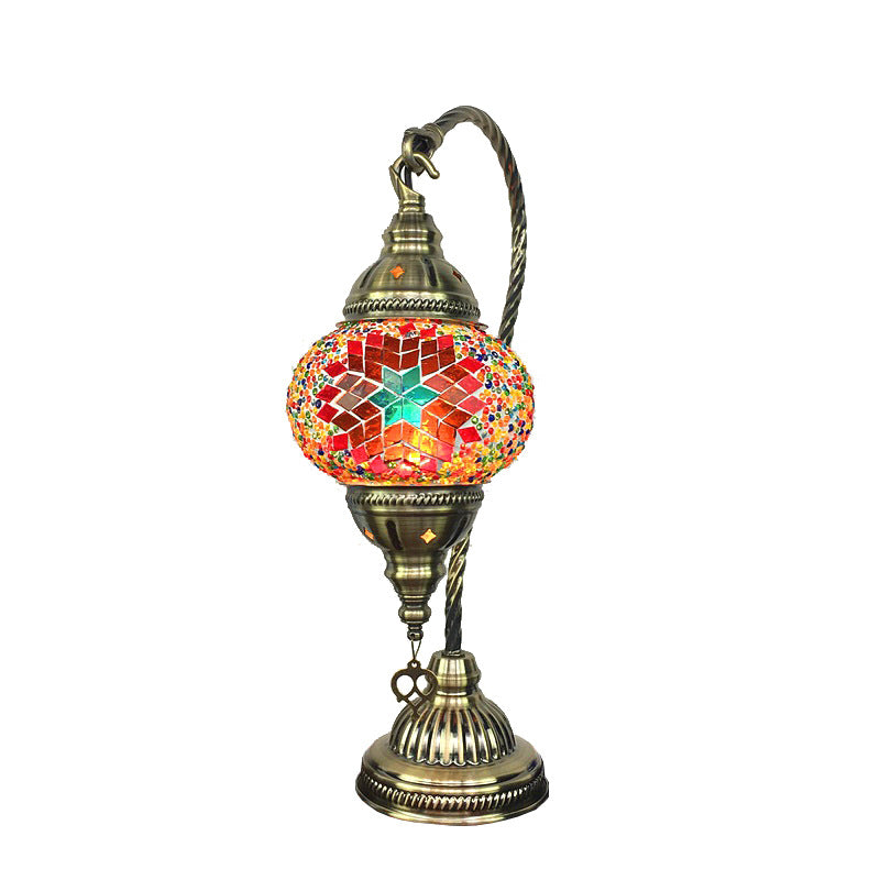 Oval Glass Iron Living Table Lamp