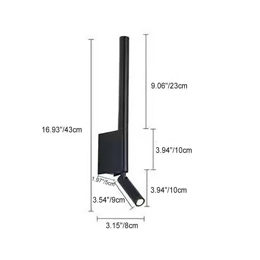 Column Iron Acrylic Living Wall Lamp