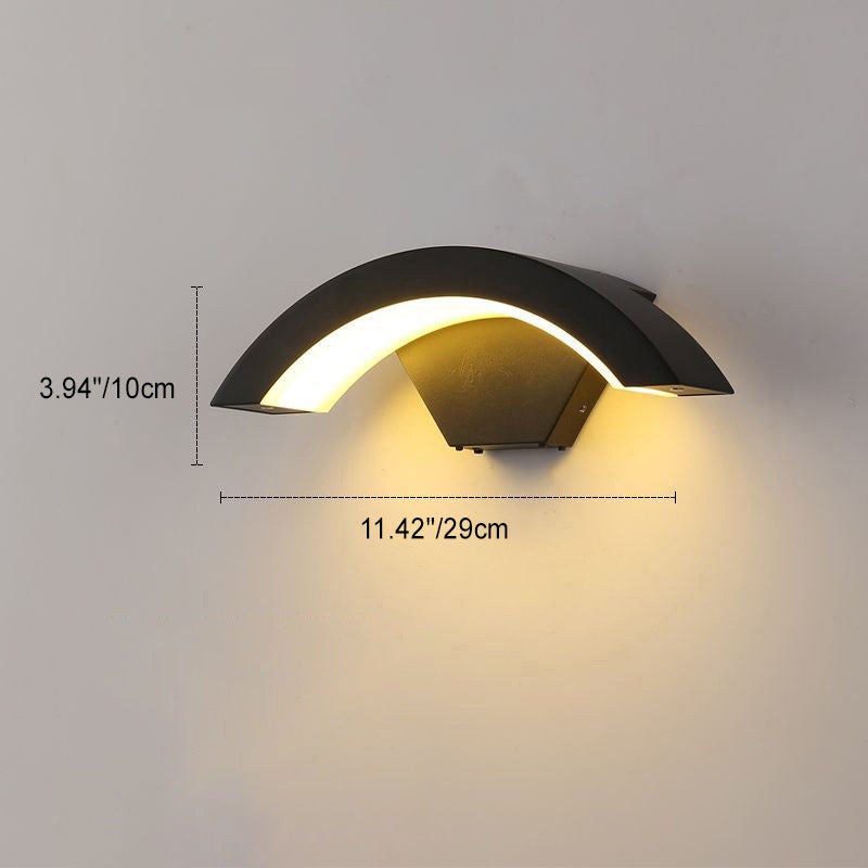 Curved Aluminum Acrylic Garden Outdoor Light