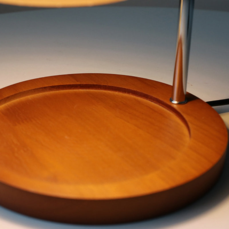 Dome Iron Glass Wood Table Lamp