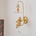 Dome Copper Glass Resin Wall Lamp