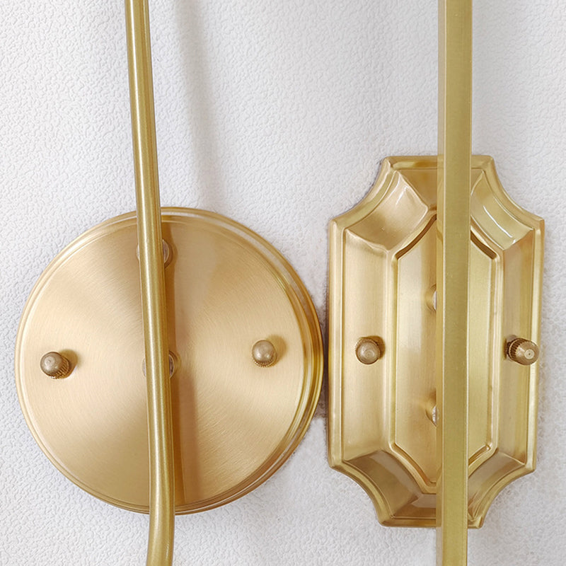 Dome Copper Glass Resin Wall Lamp