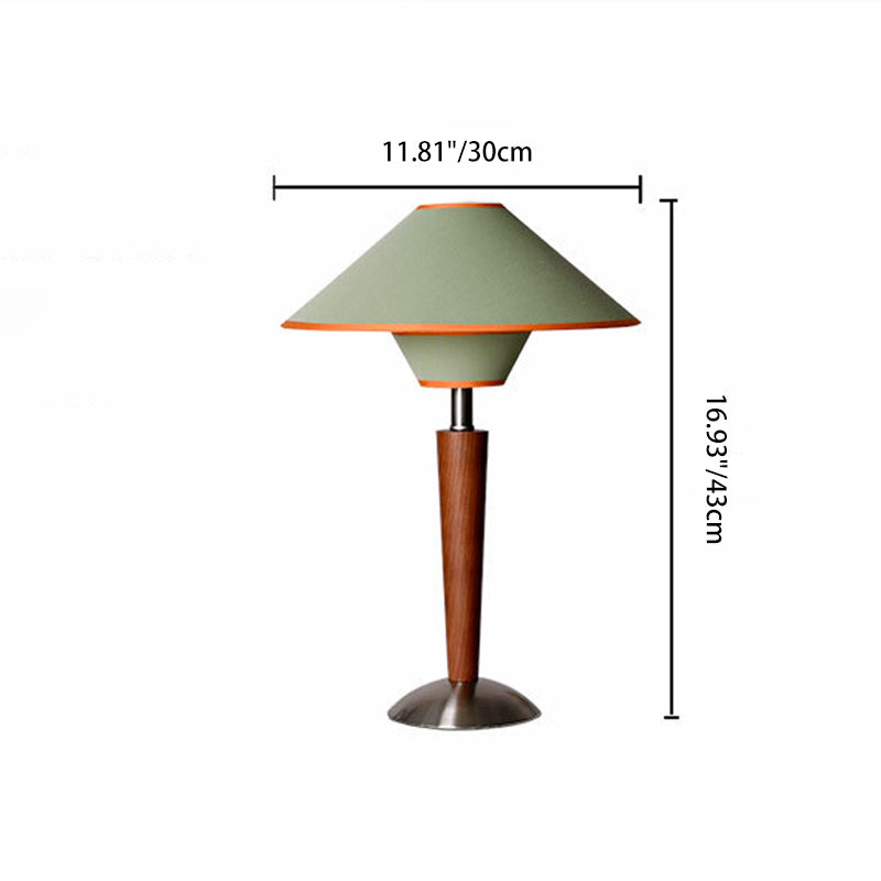 Flying Saucer-Shaped White Wax Table Lamp