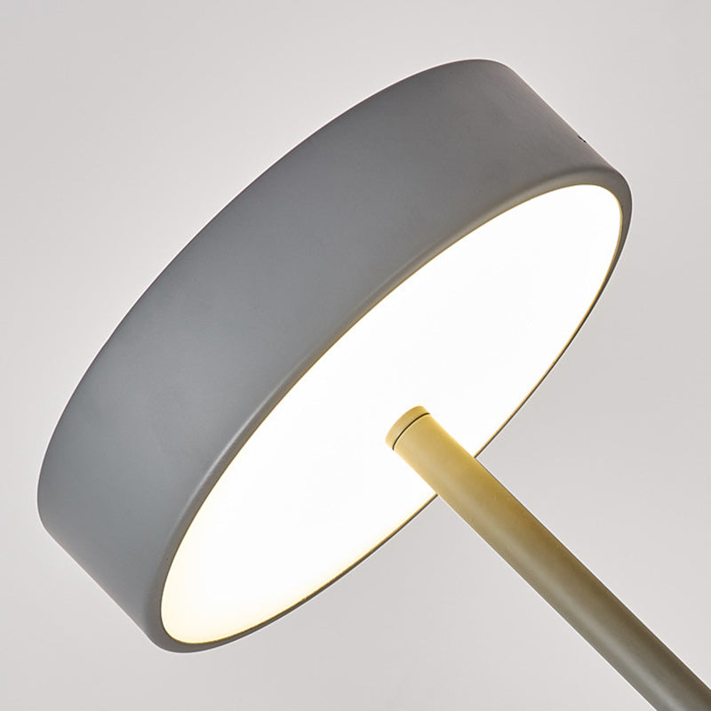 Contemporary Scandinavian Round Iron Floor Lamp