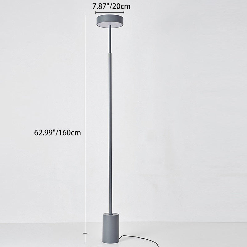 Contemporary Scandinavian Round Iron Floor Lamp