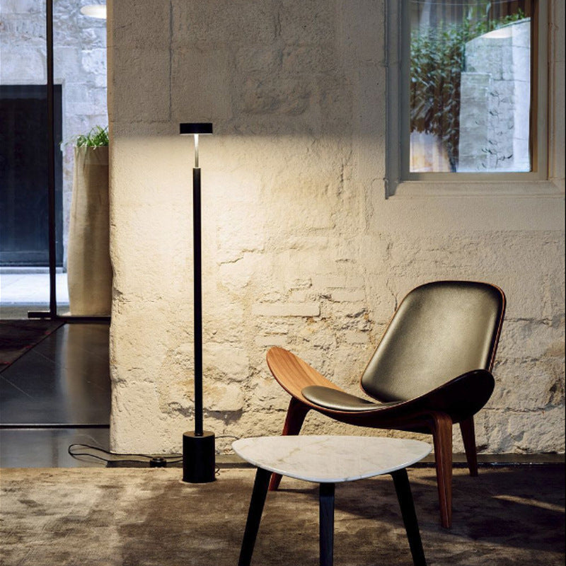 Contemporary Scandinavian Round Iron Floor Lamp