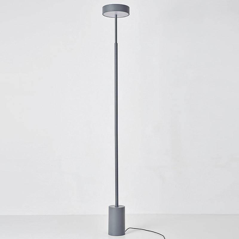 Contemporary Scandinavian Round Iron Floor Lamp