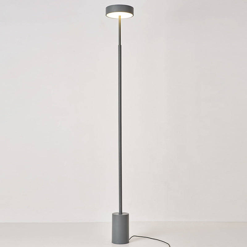 Contemporary Scandinavian Round Iron Floor Lamp