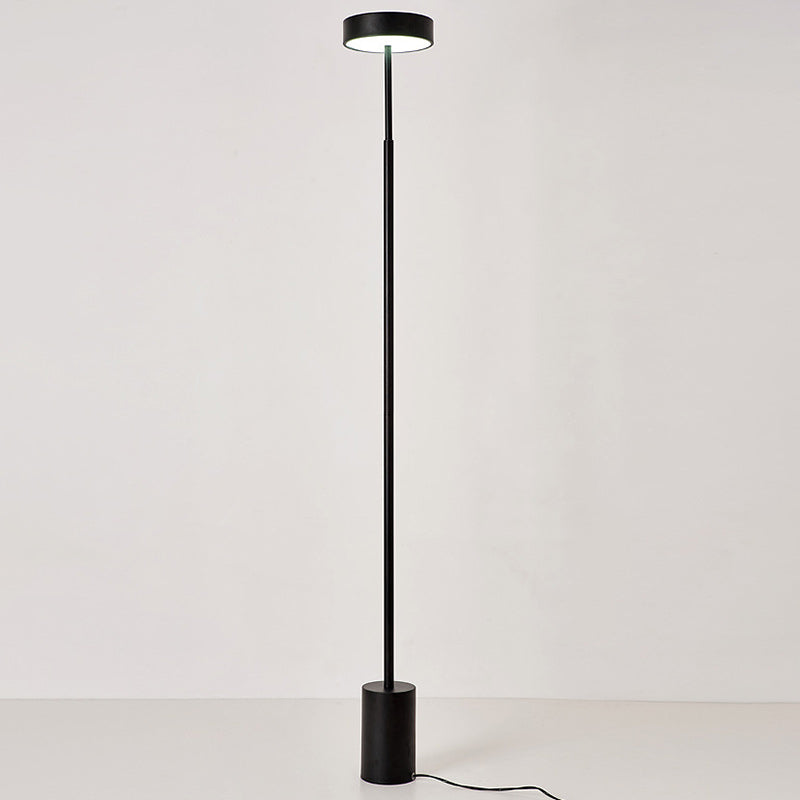 Contemporary Scandinavian Round Iron Floor Lamp