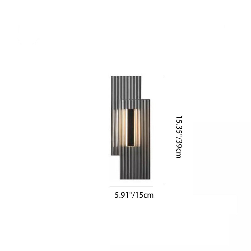 Rectangular Vertical Strip Iron Wall Lamp