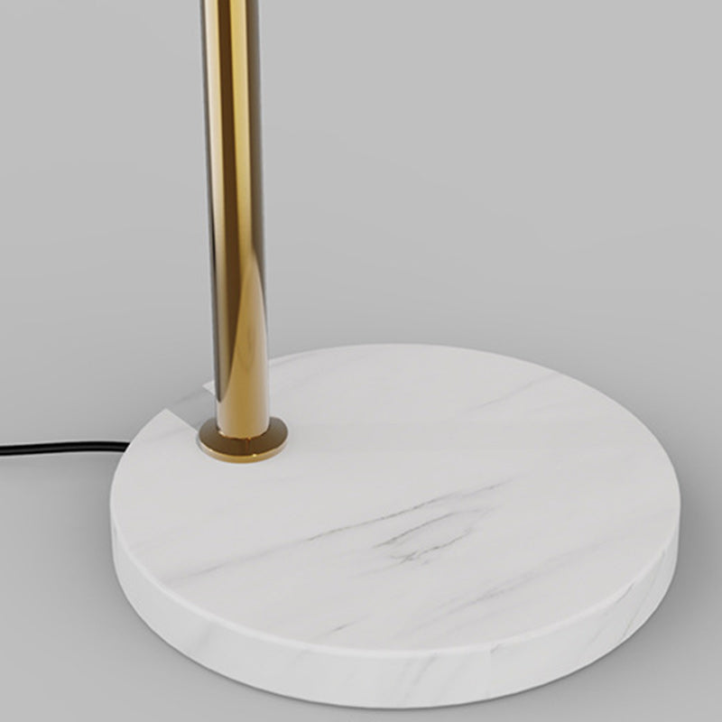 Round Glass Lampshade Iron Floor Lamp