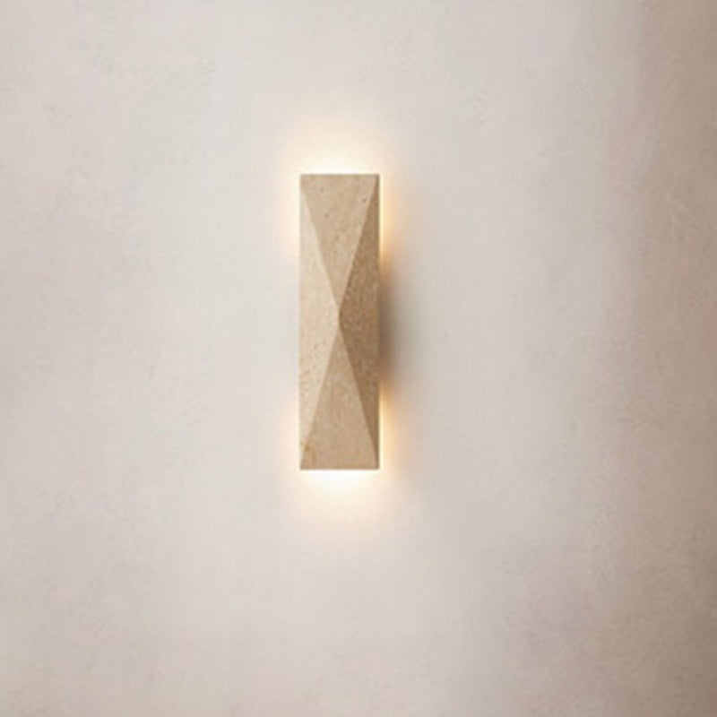 Rectangular Yellow Travertine Garden Outdoor Light