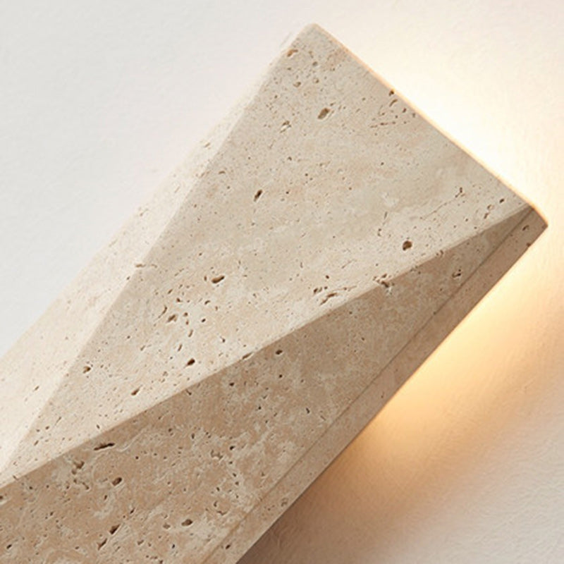 Rectangular Yellow Travertine Garden Outdoor Light