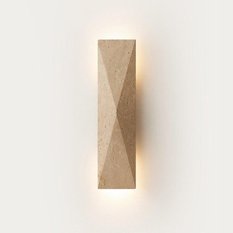 Rectangular Yellow Travertine Garden Outdoor Light