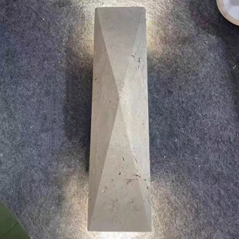 Rectangular Yellow Travertine Garden Outdoor Light