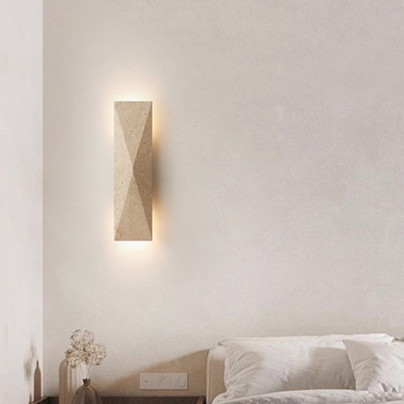 Rectangular Yellow Travertine Garden Outdoor Light