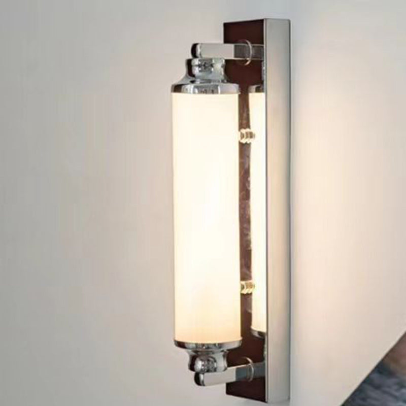 Cylindrical Iron Acrylic Bathroom Wall Lamp