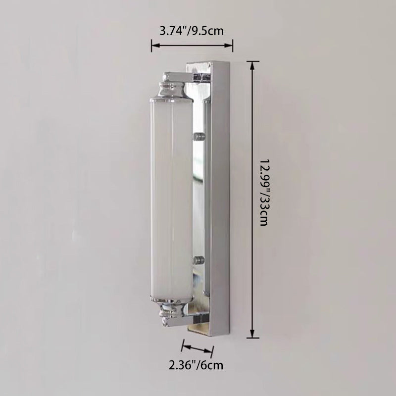 Cylindrical Iron Acrylic Bathroom Wall Lamp