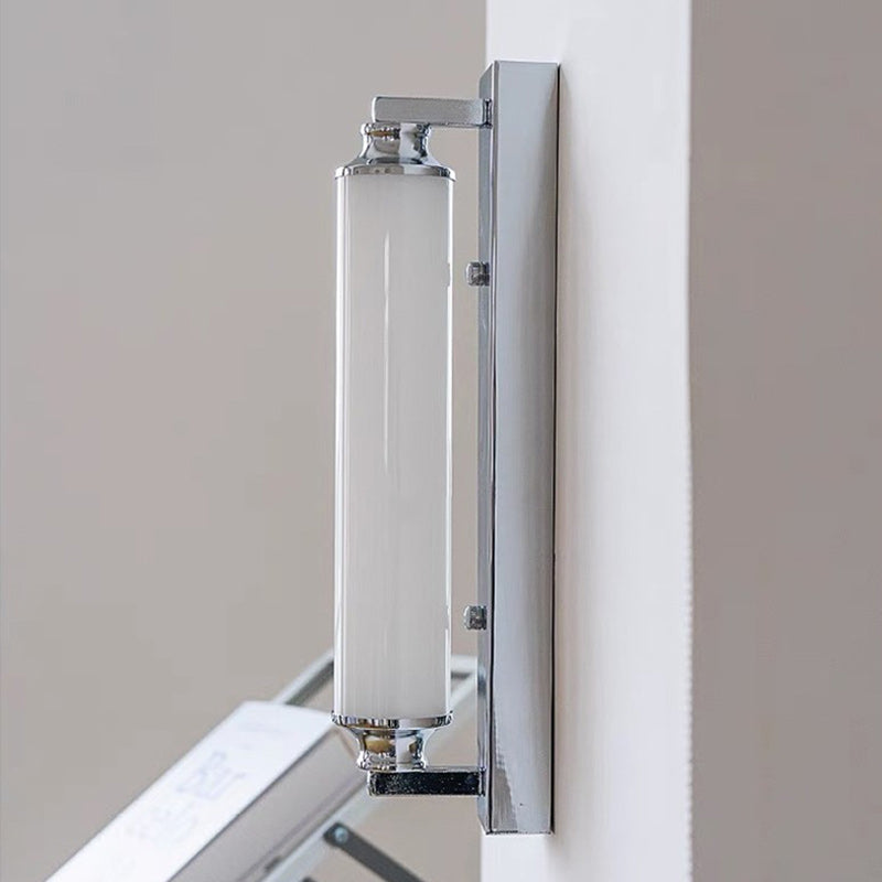 Cylindrical Iron Acrylic Bathroom Wall Lamp