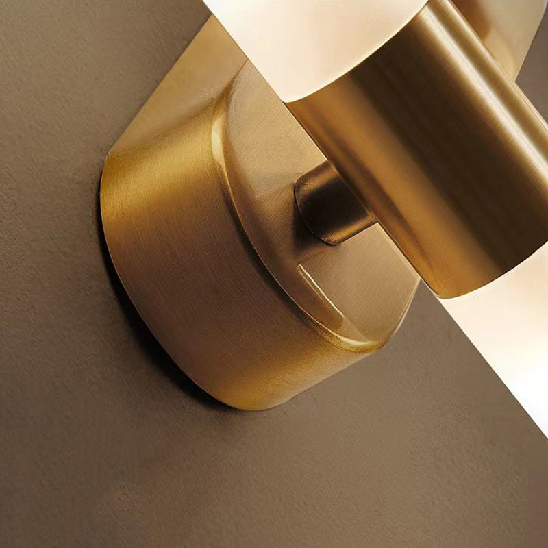 Cylindrical Acrylic Copper 1/2 Wall Lamp