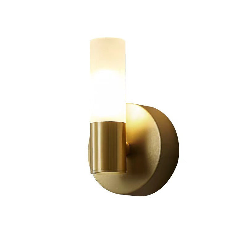 Cylindrical Acrylic Copper 1/2 Wall Lamp