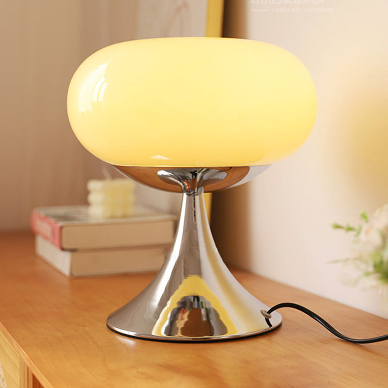 Apple-Shaped Iron Glass Bedroom Table Lamp