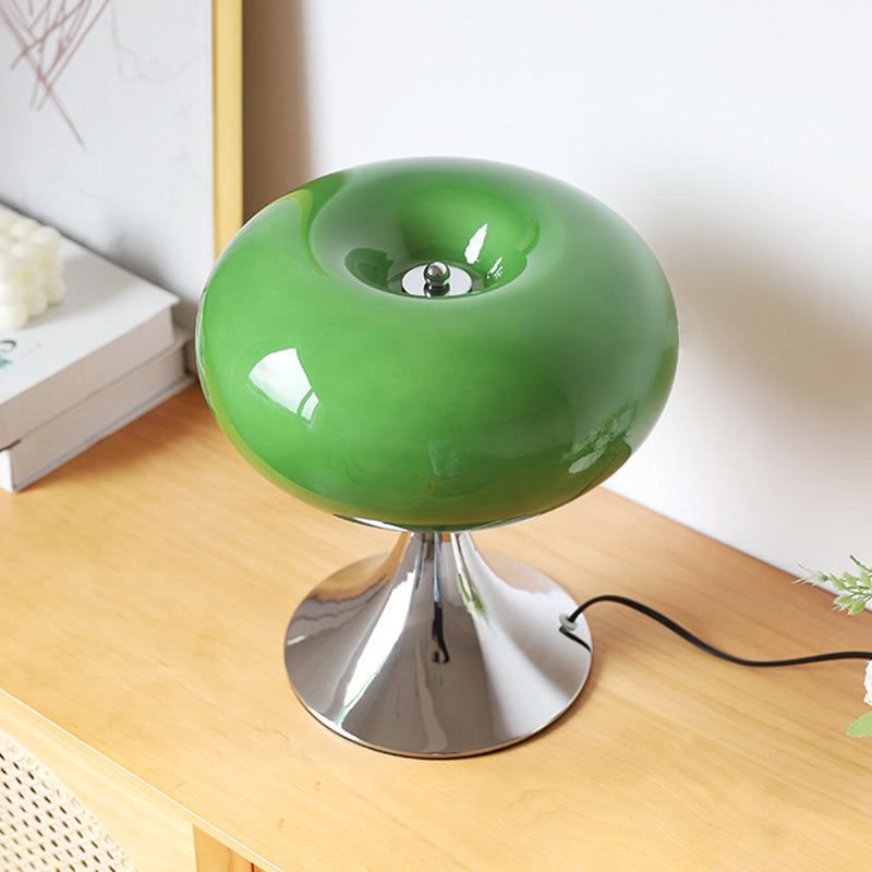 Apple-Shaped Iron Glass Bedroom Table Lamp