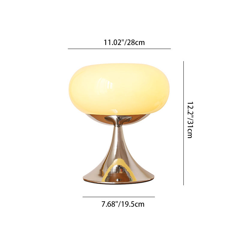 Apple-Shaped Iron Glass Bedroom Table Lamp