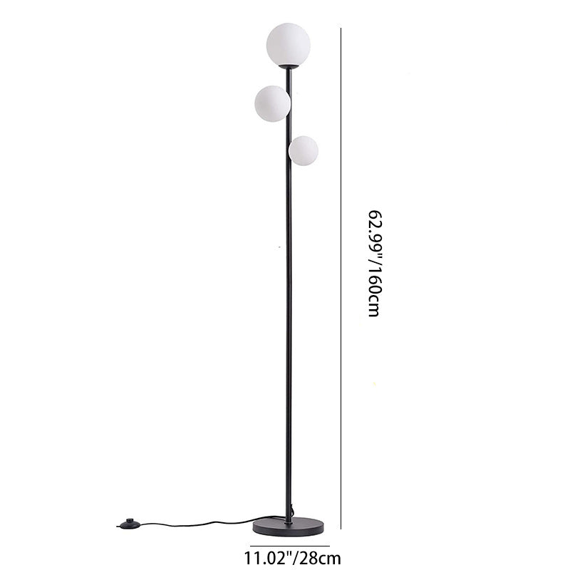 Contemporary Creative Round Ball 3-Light Floor Lamp
