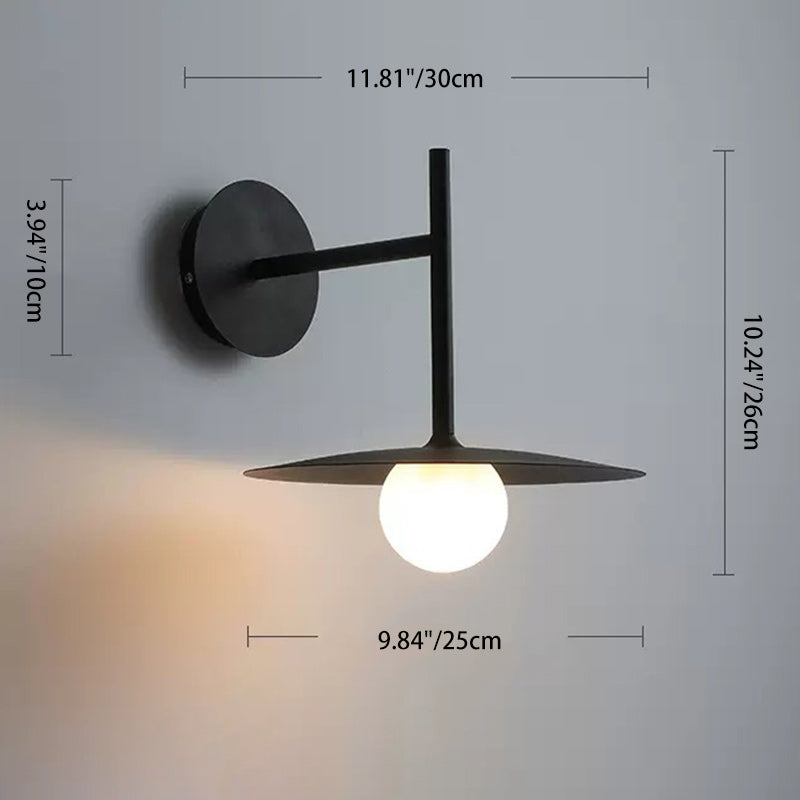 Right Angle Flying Saucer Wall Lamp
