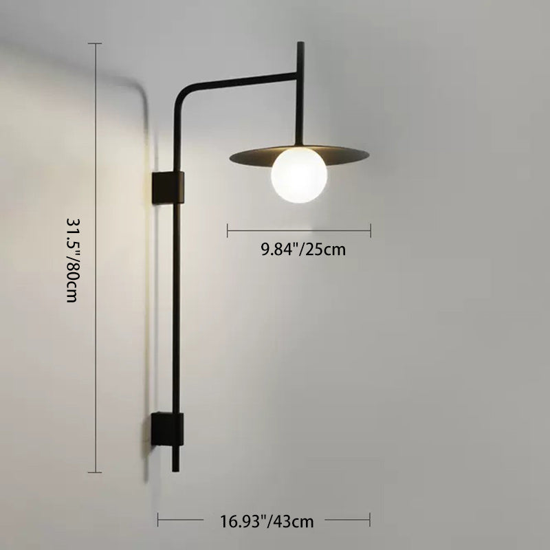 Right Angle Flying Saucer Wall Lamp