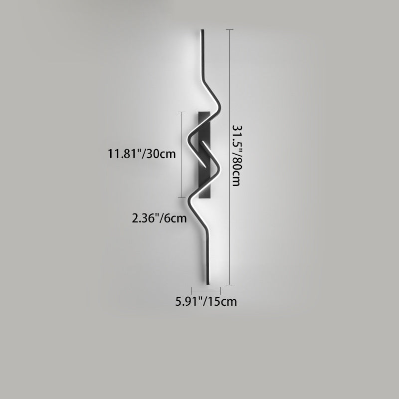 Vertical Irregular Wave Curve Wall Lamp
