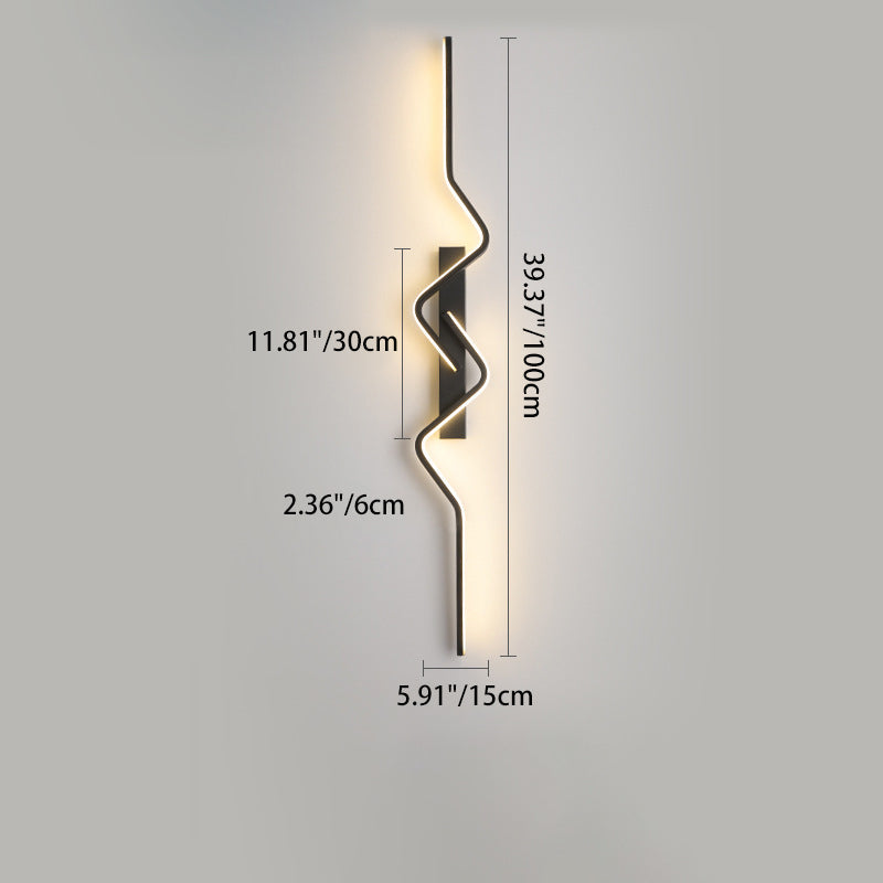 Vertical Irregular Wave Curve Wall Lamp