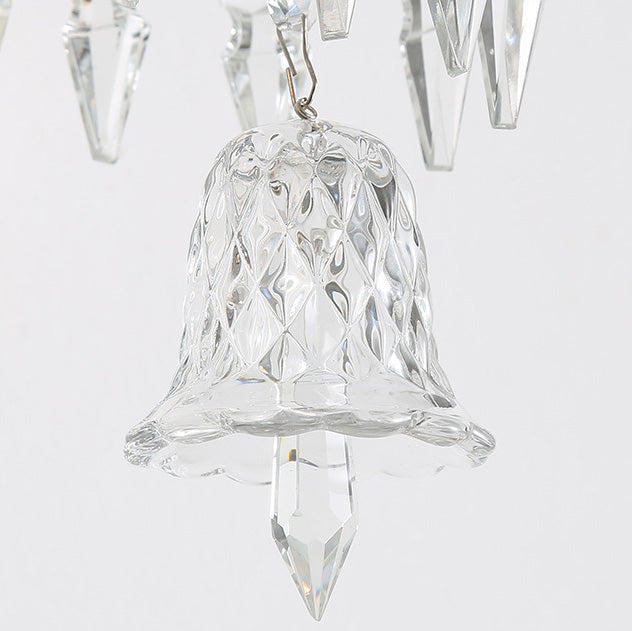 Candle-Shaped Bell Crystal Iron Wall Lamp