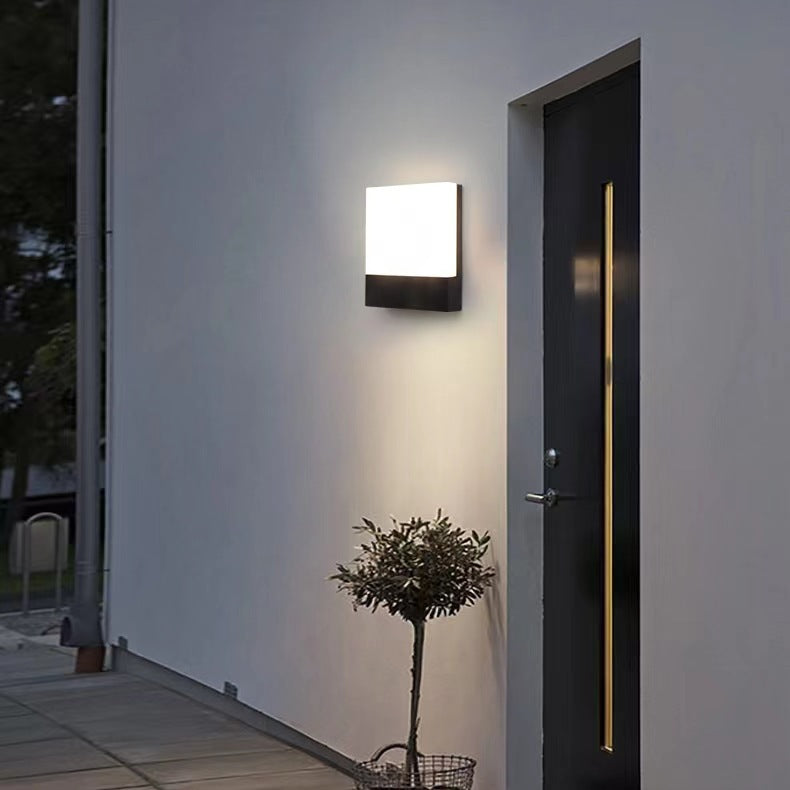 Rectangular Iron Acrylic Sconce Outdoor Light